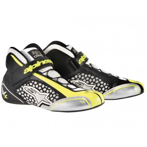 Size 4.5 Black/Yellow Fluorescent Alpinestars 2712118-155-4.5 Tech 1-KX Shoes 
